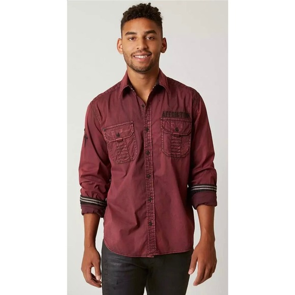 Affliction | Men | Premium Darken Soul Stretch LS Button Up Shirt 2XL - Picture 14 of 16